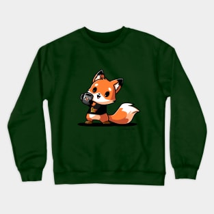 Fox with coffee Crewneck Sweatshirt
